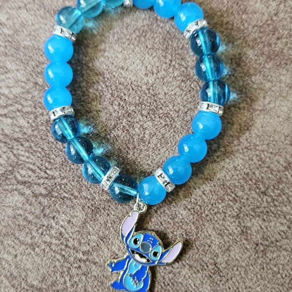 Othr Blue Beaded Kids Bracelet with Character Charm - Picture 1 of 1